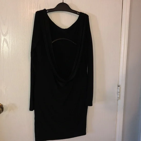 Black long sleeve dress brand fashion junked size L - Picture 2 of 5